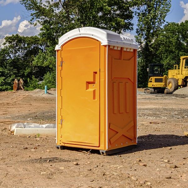 what is the maximum capacity for a single portable restroom in Guyan OH